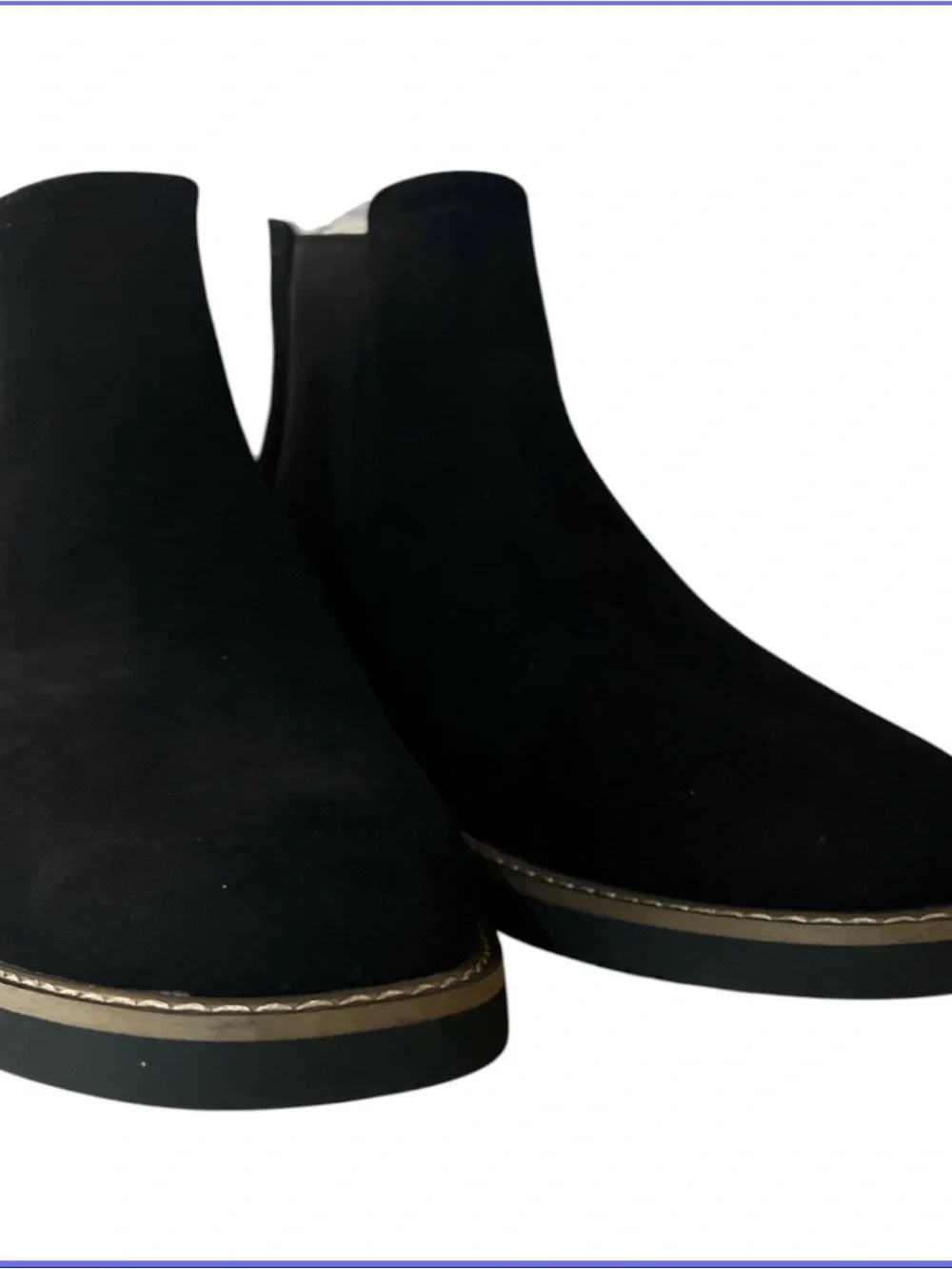 Men's Black Suede Chelsea Boots - Classic Slip-On Style